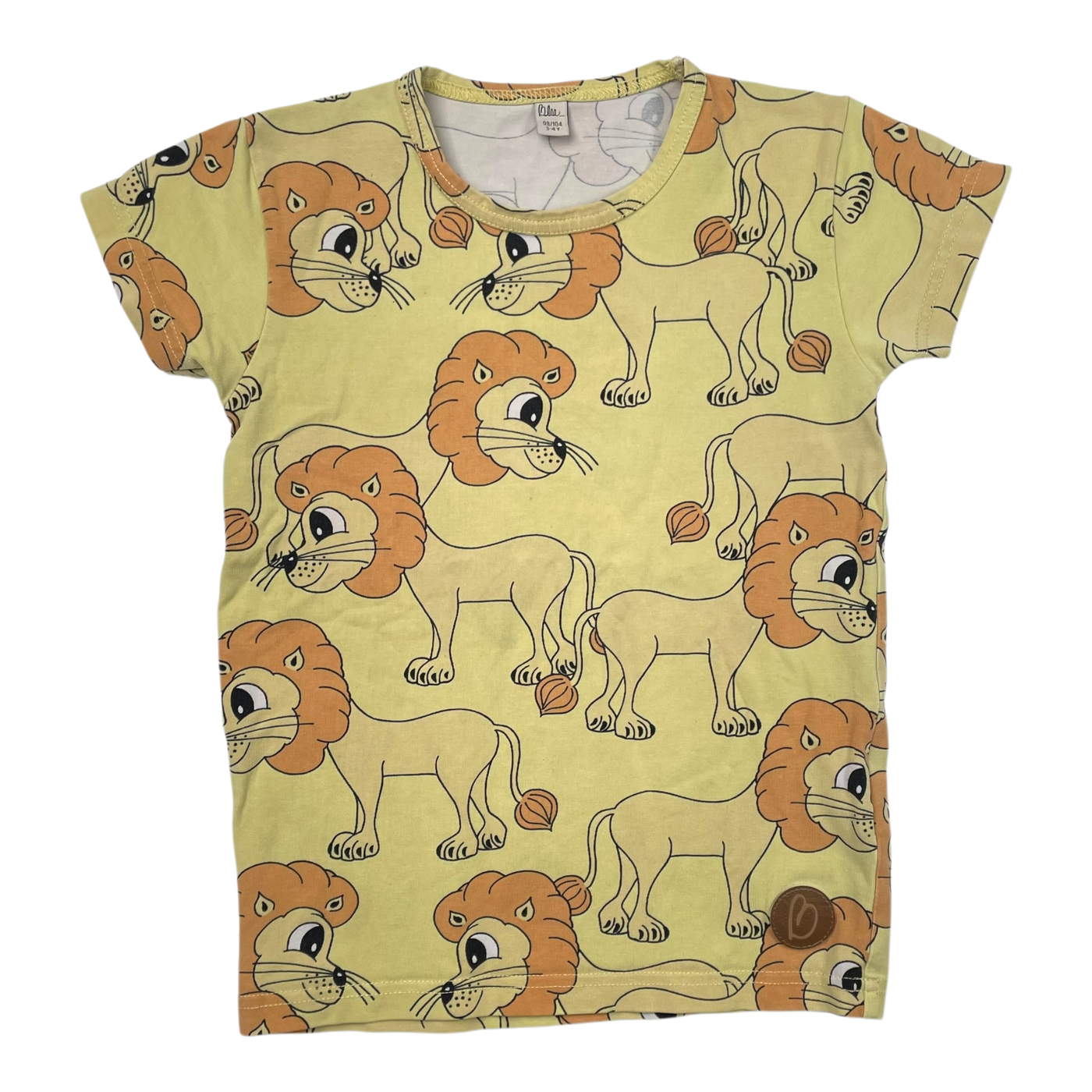 Blaa t-shirt, lion | 98/104cm