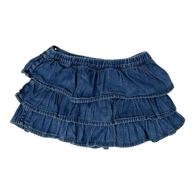 Polarn O. Pyret tiered skirt, denim blue | 104cm