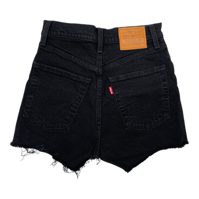 Levi's rib cage shorts, black denim | W23