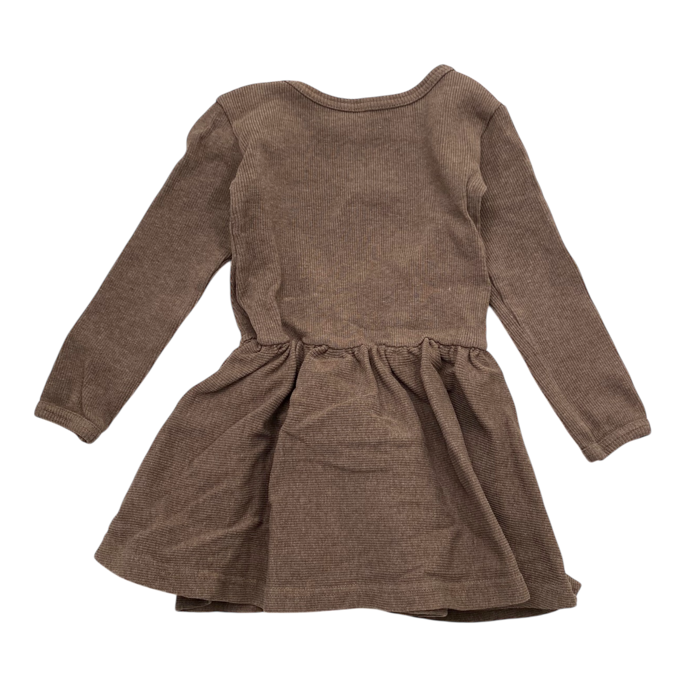 Metsola rib dress, brown | 74/80cm