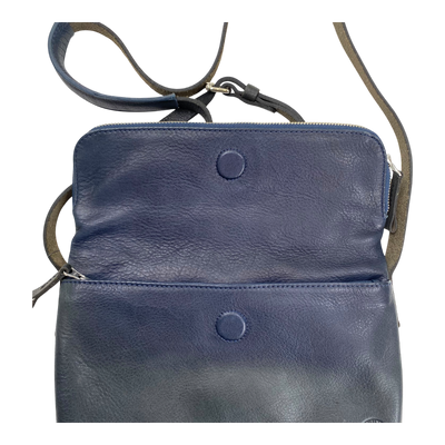 Harold's Bags leather chaza twosize handbag, dark blue
