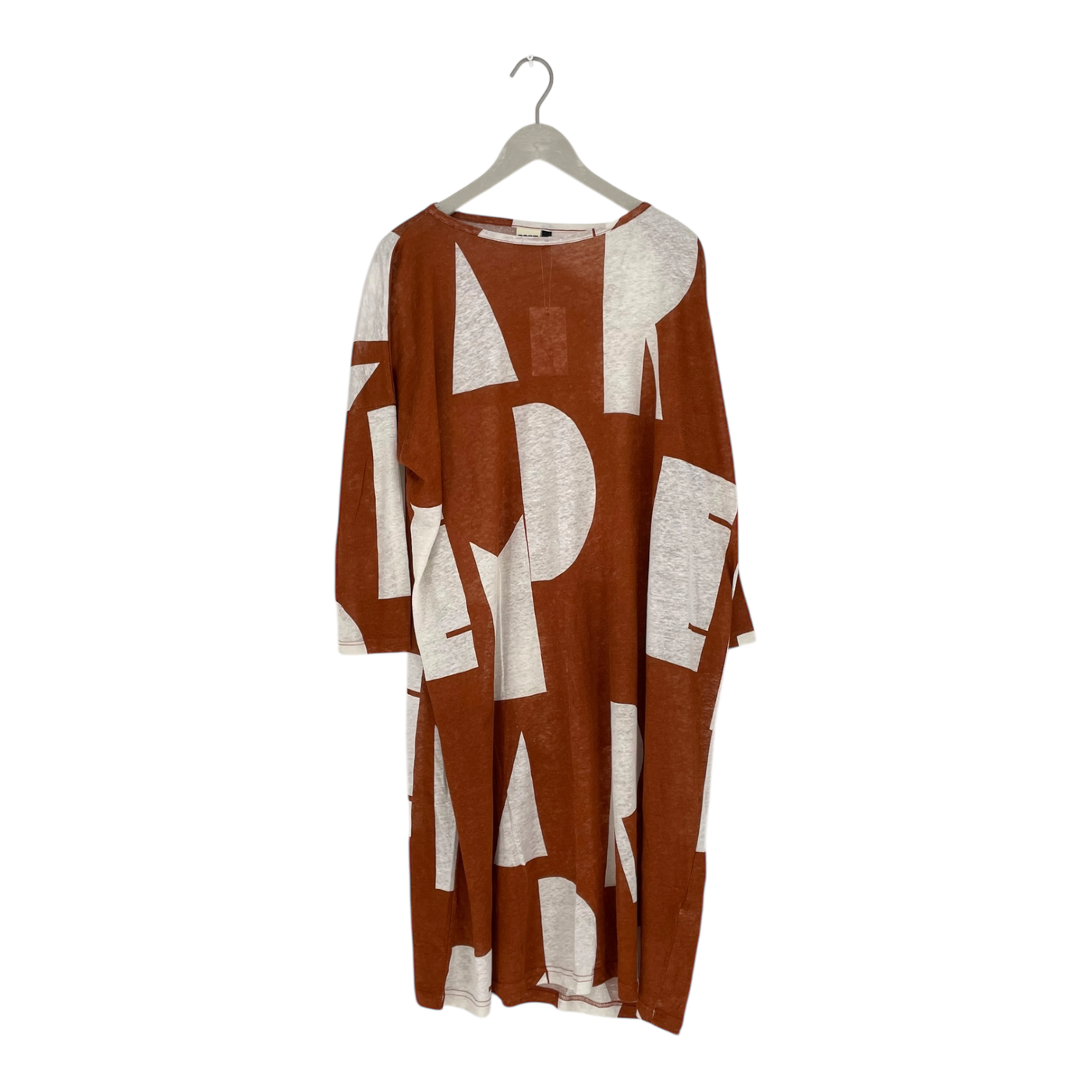 Papu linen dress, orange & white | woman M