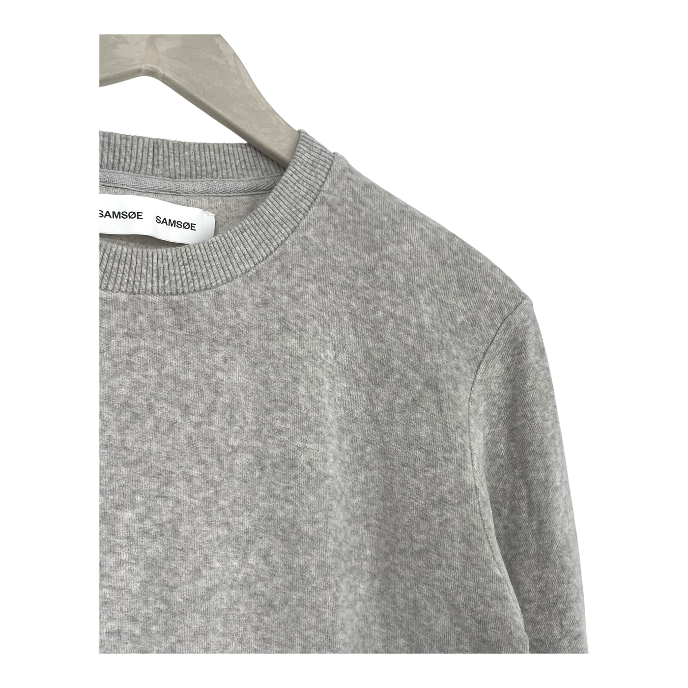 Samsøe Samsøe velour sweatshirt, silver | woman M