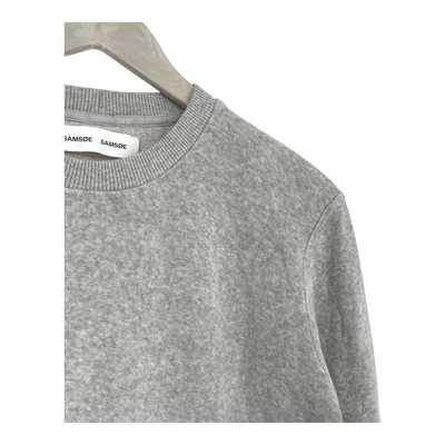 Samsøe Samsøe velour sweatshirt, silver | woman M