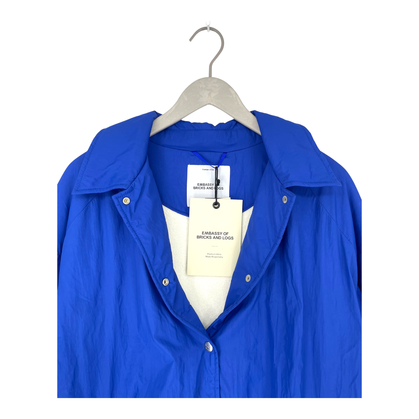 Embassy of Bricks and Logs lucca coach jacket, blue | unisex S