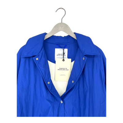 Embassy of Bricks and Logs lucca coach jacket, blue | unisex S