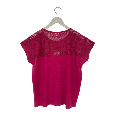 Tranquillo lace t-shirt, aniline red | woman L
