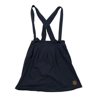 Blaa sweat skirt with suspenders, dark grey | 110/116cm