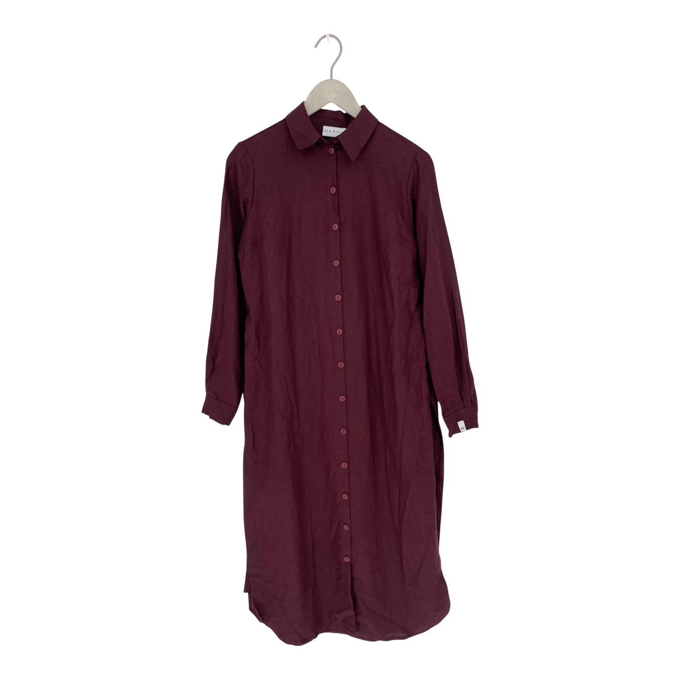 Nakoa chloe linen dress, plum | woman XS