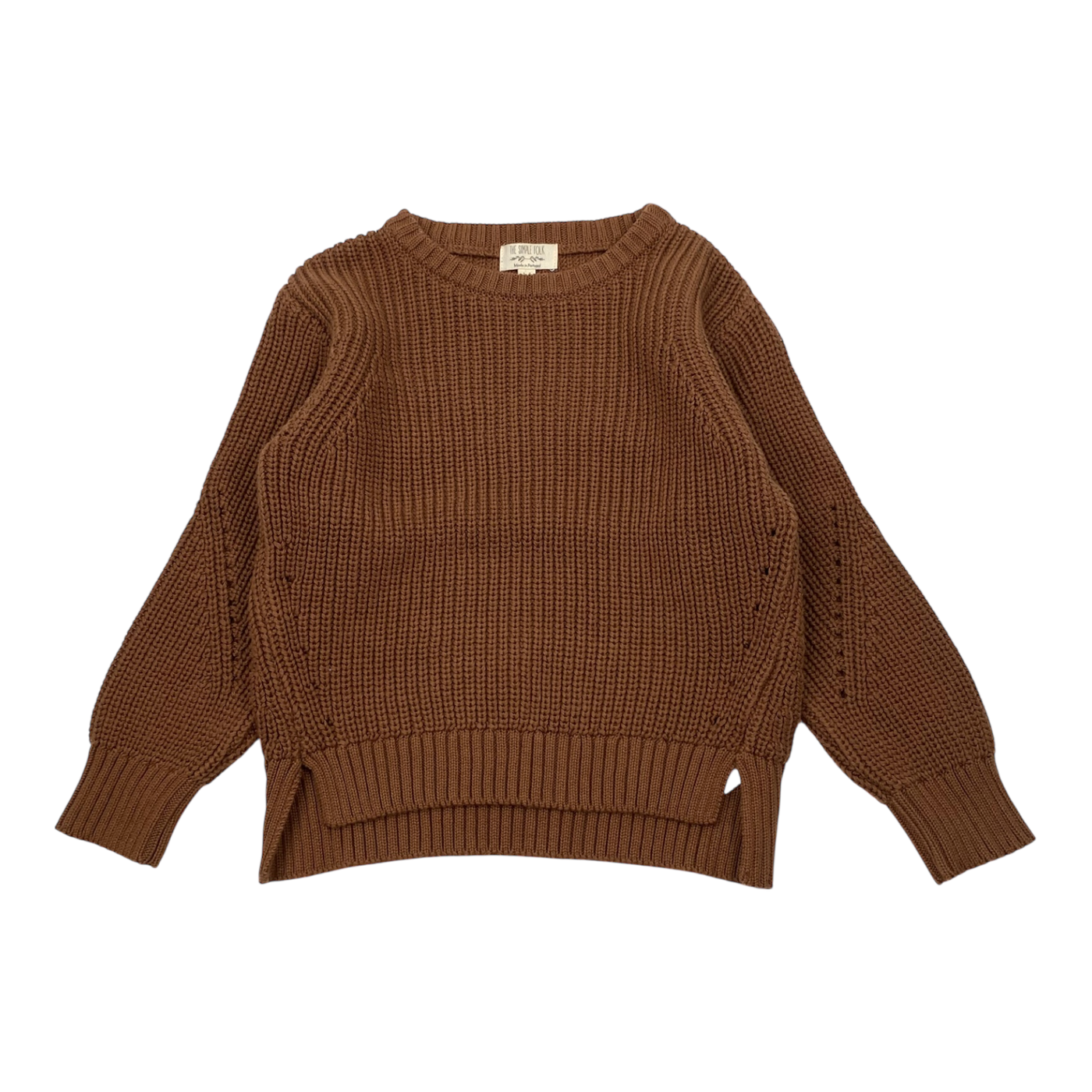 The Simple folk knitted shirt, brown | 2-3y