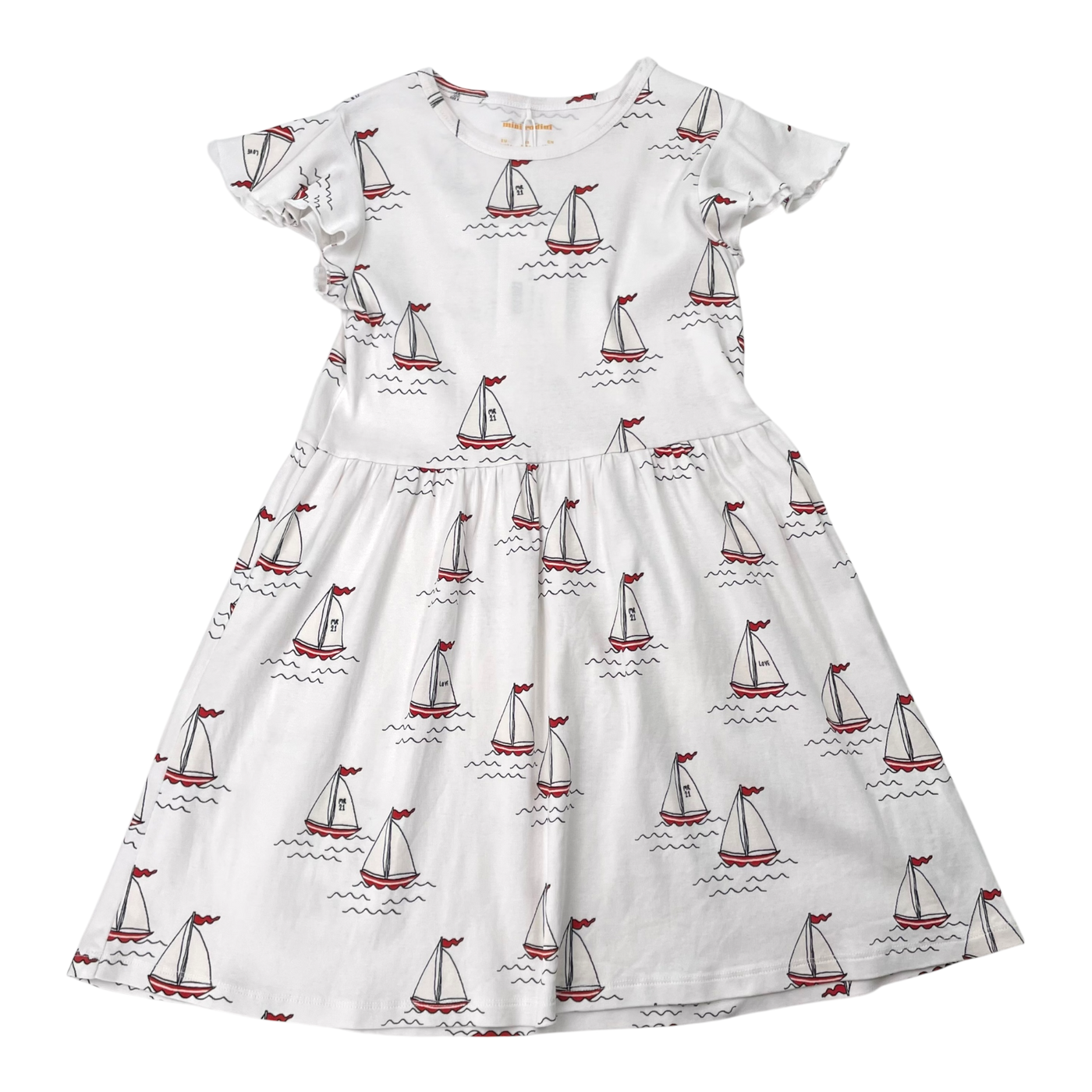 Mini Rodini dress, sailboat | 128/134cm