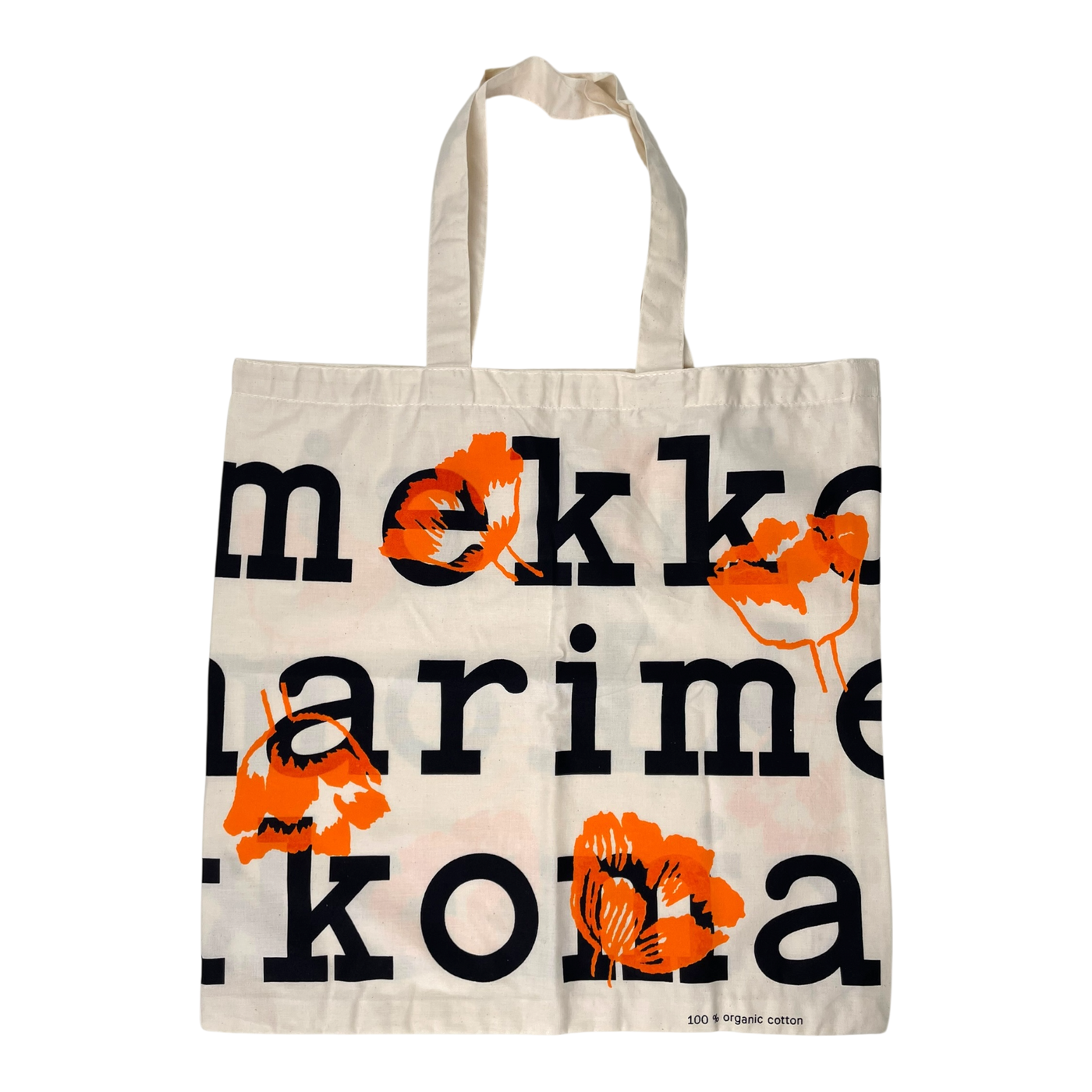Marimekko SS25 logo bag, black/orange