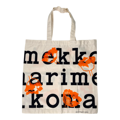 Marimekko SS25 logo bag, black/orange