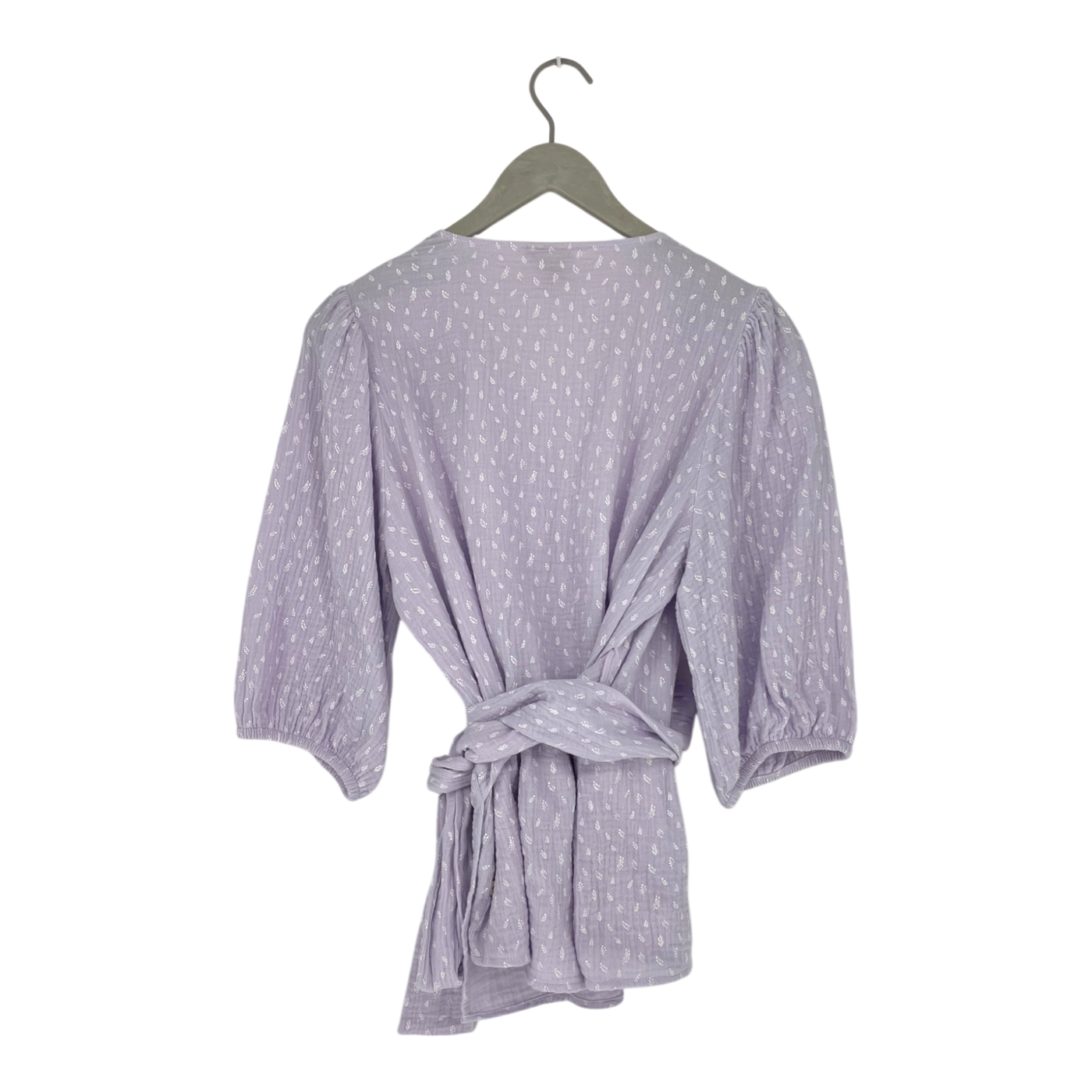Kaiko muslin wrap blouse, lilac | woman M