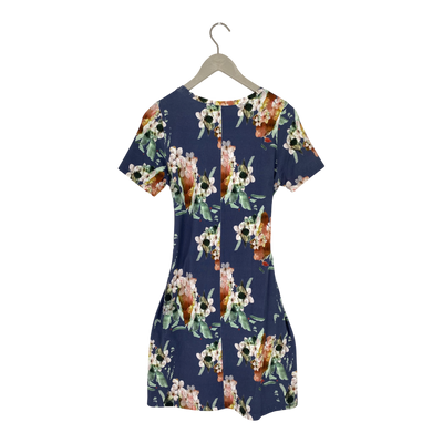 Kaiko t-shirt belted dress, blue blossom | woman S