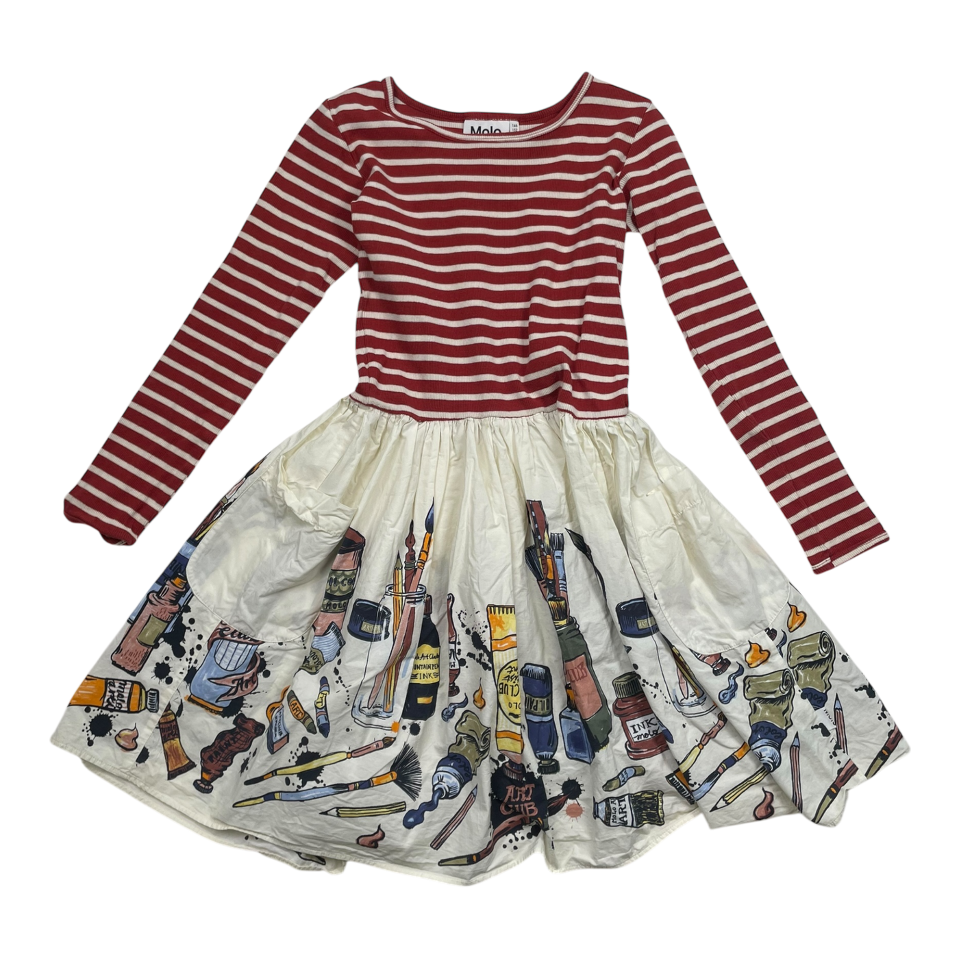 Molo casie dress, art club | 146/152cm
