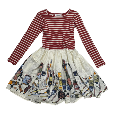 Molo casie dress, art club | 146/152cm