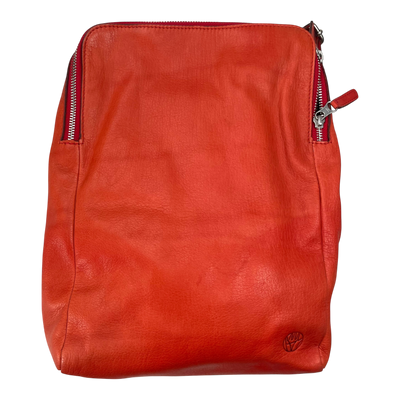 Harold's Bags leather tryo shopper, red
