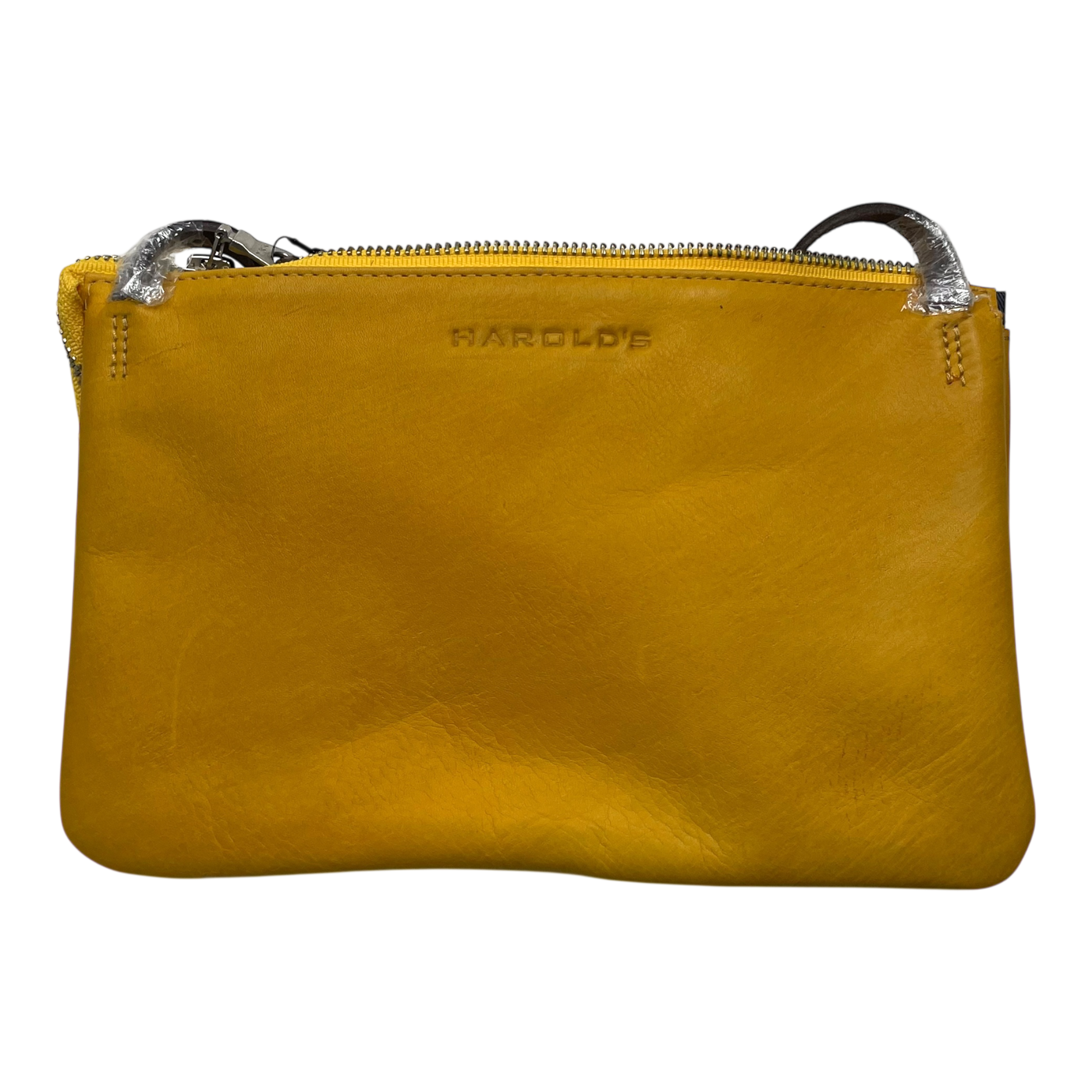 Harold's Bags leather chaza crossbag medium, yellow