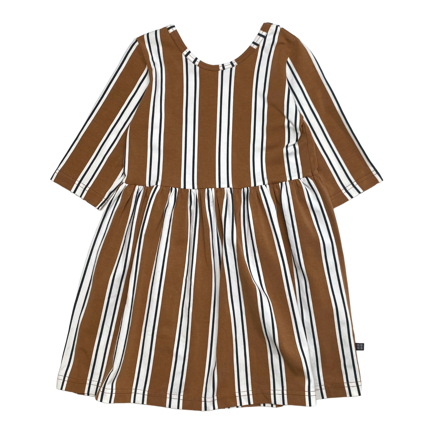 Kaiko dress, brown stripe | 98/104cm