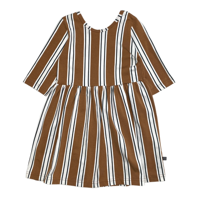 Kaiko dress, brown stripe | 98/104cm