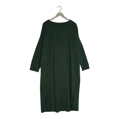 Papu wool knit dress, forest green | woman XL/XXL