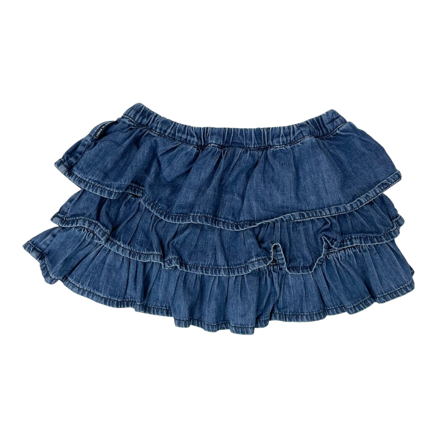 Polarn O. Pyret tiered skirt, denim blue | 104cm