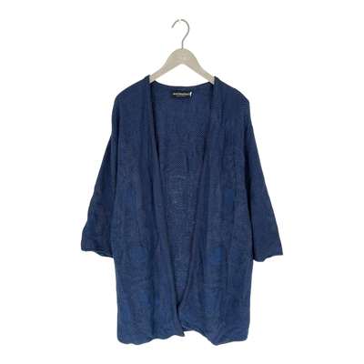 Marimekko linen mix vintage cardigan, blue | woman S