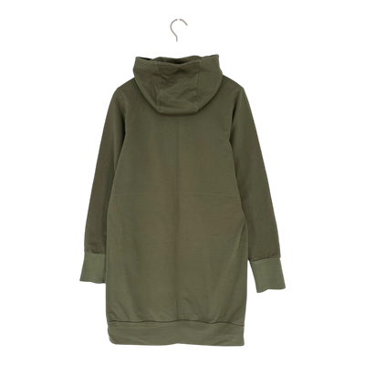 Ommellinen hoodie tunic, green | woman M