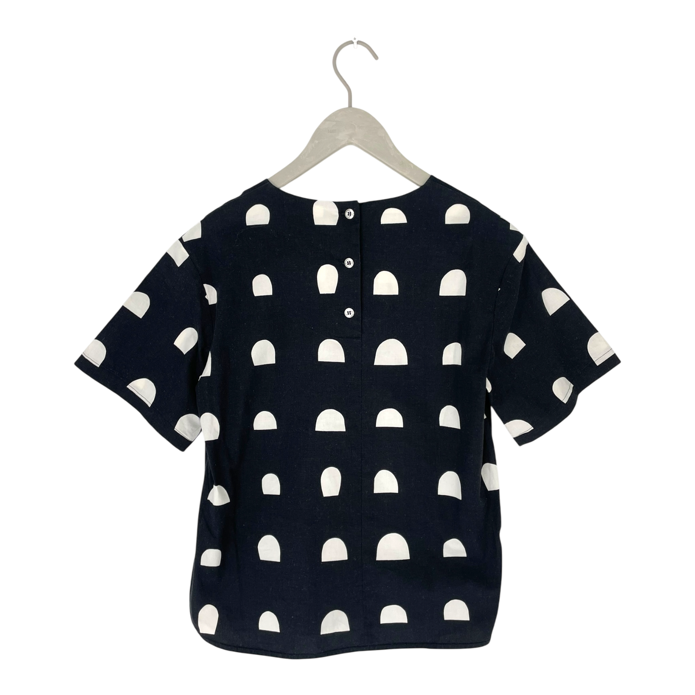 Marimekko malakis woven t-shirt , black/white | woman 36