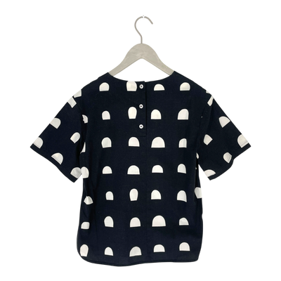 Marimekko malakis woven t-shirt , black/white | woman 36