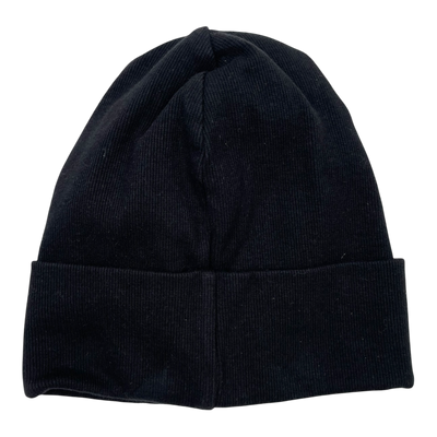 Metsola tricot rib beanie, black |  7-8y