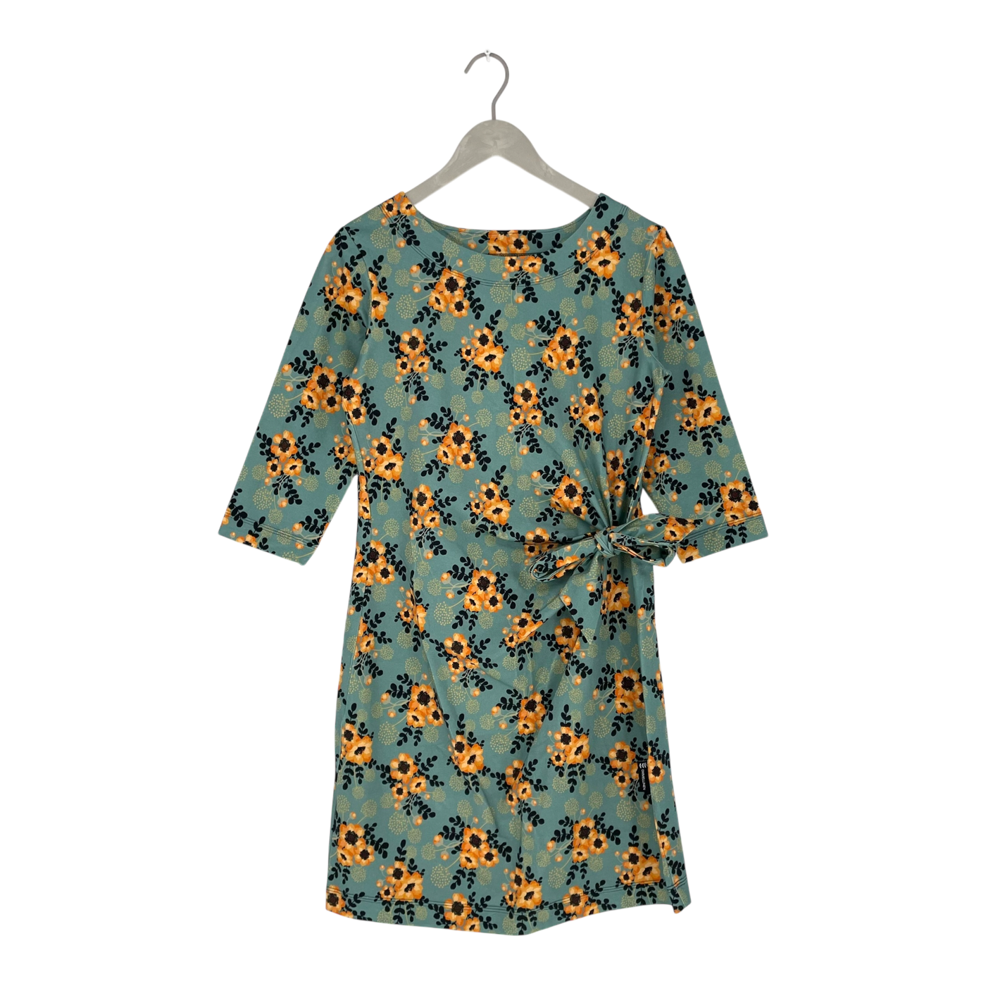 Ommellinen knot 3/4 sleeve tunic, flowers | woman M