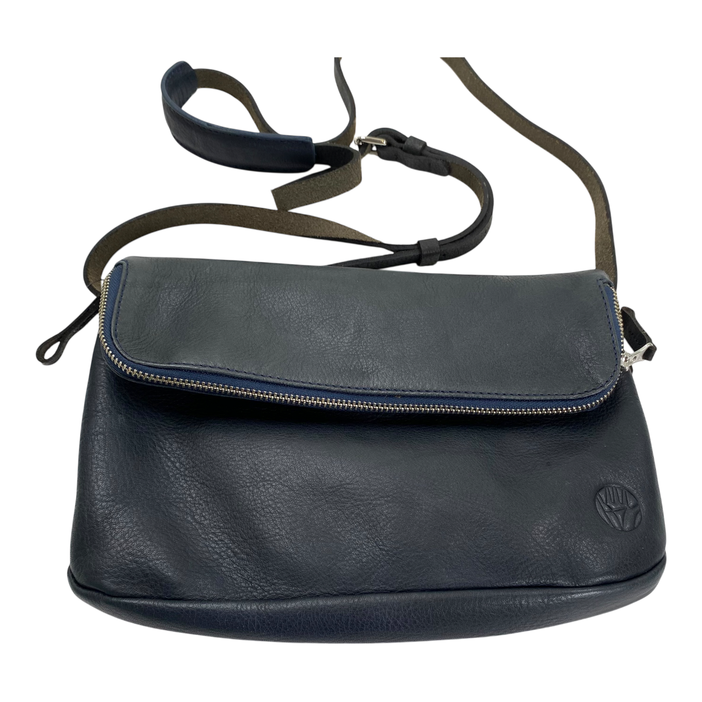 Harold's Bags leather chaza twosize handbag, dark blue