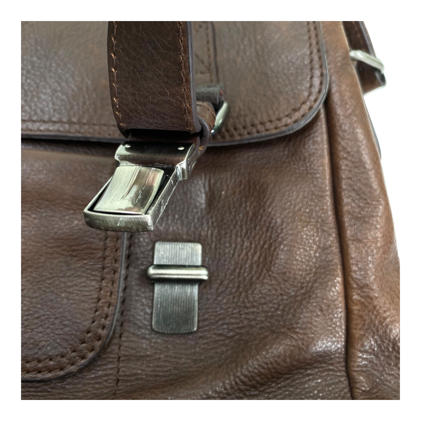 Harold's Bags leather business bag, brown