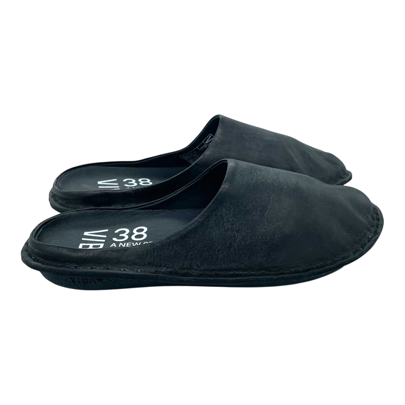 VIBAe Roma leather slippers, preto black | 38