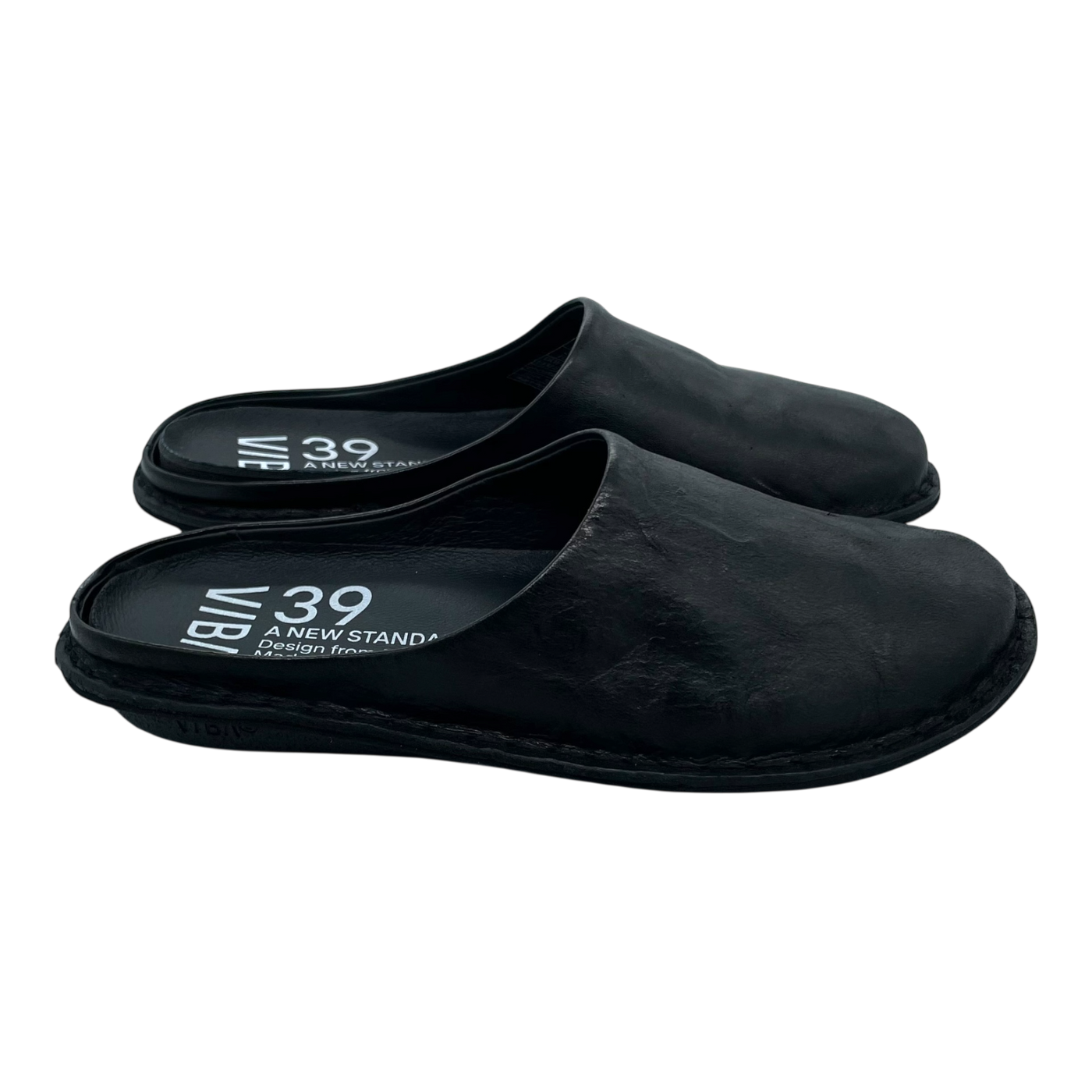 VIBAe Roma leather slippers, preto black | 39