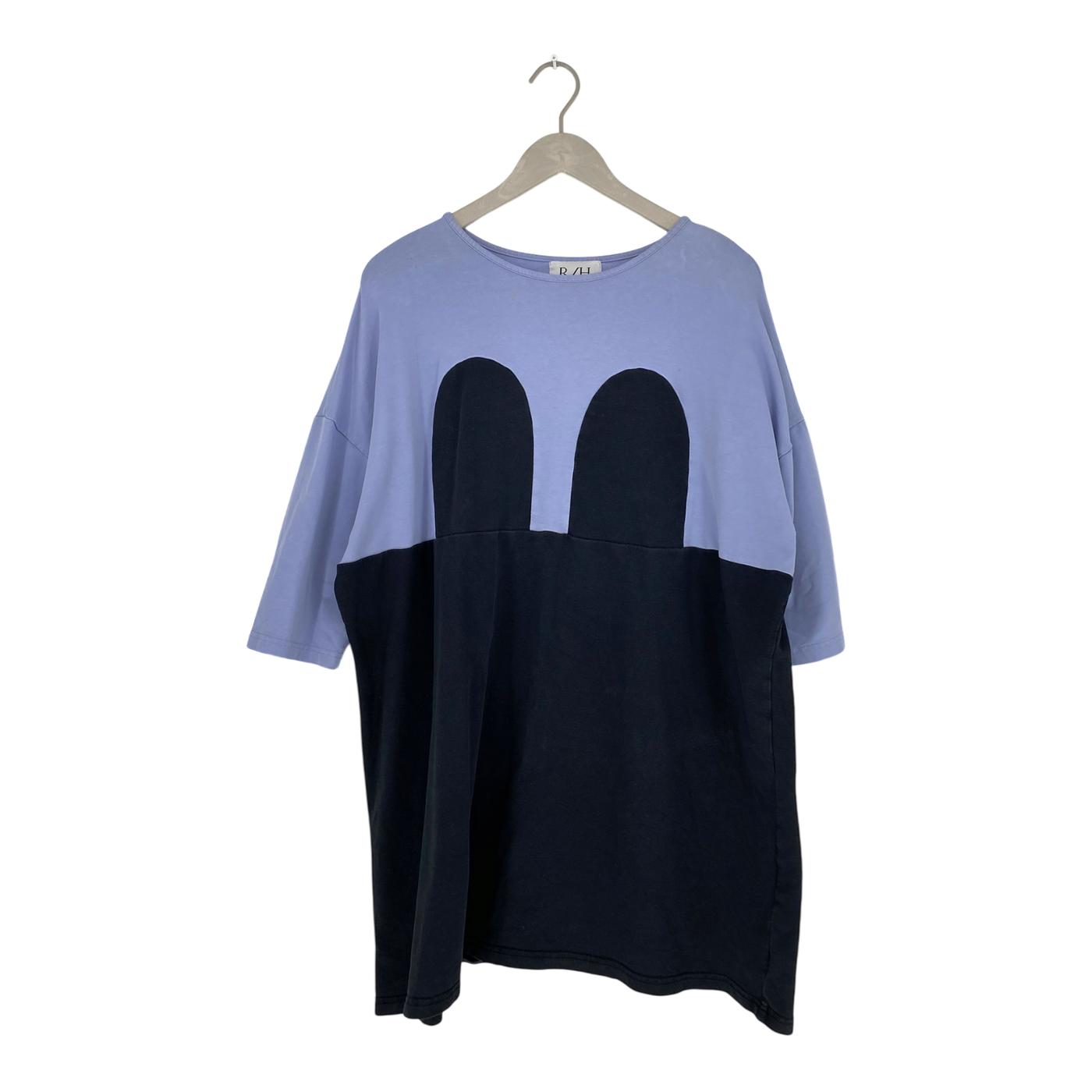 R/H mickey sweat t-shirt, baby blue / black | woman S/M
