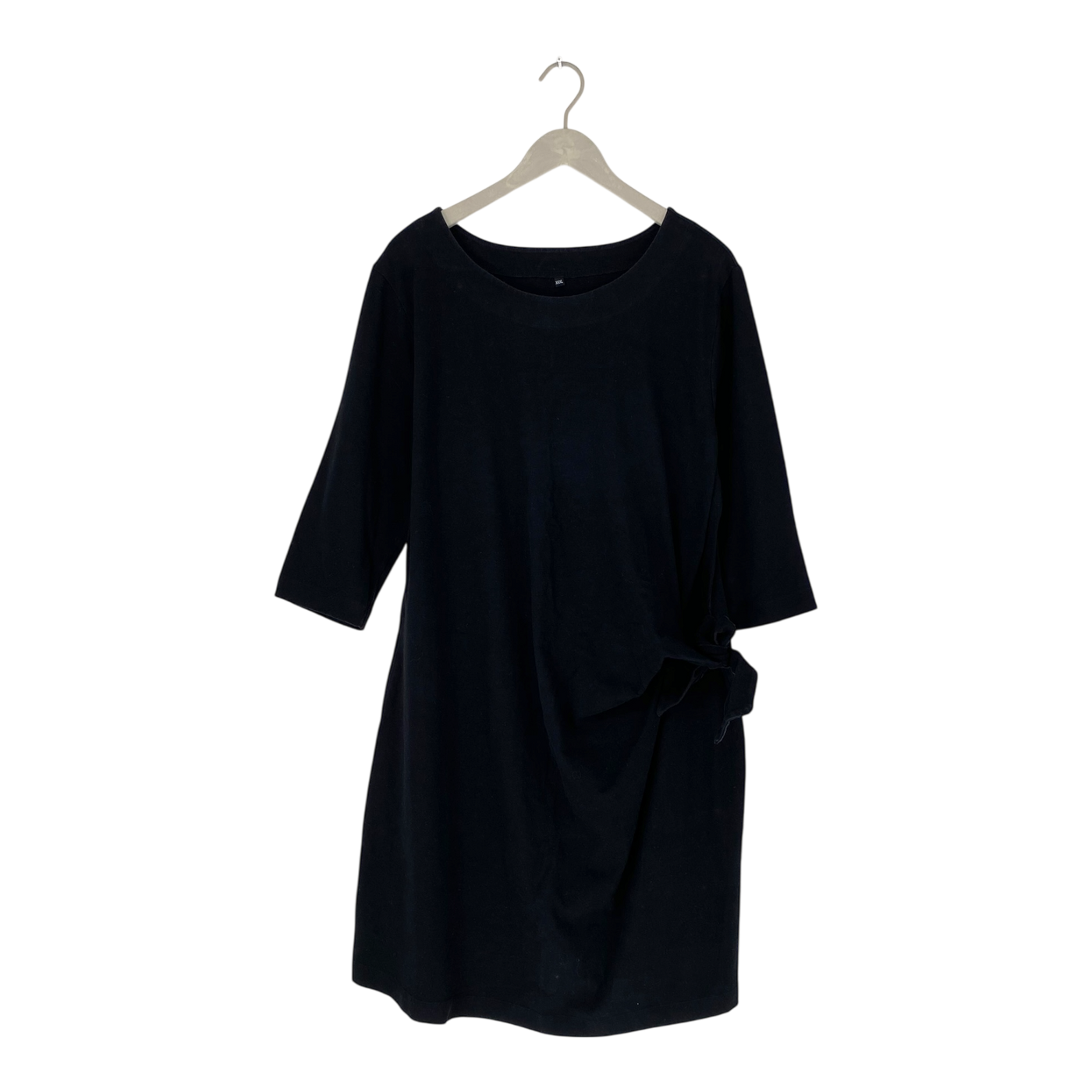 Ommellinen knot 3/4 sleeve tunic, black | woman 3XL