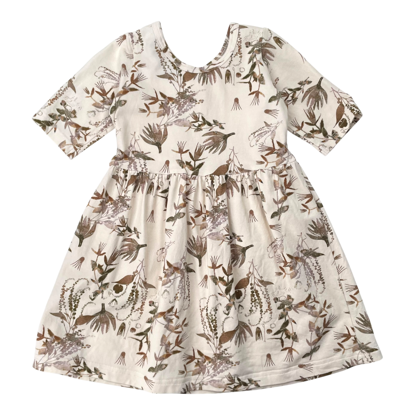Kaiko dress, dried botany | 86/92cm