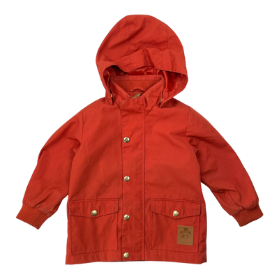 Mini Rodini pico jacket, brick red | 92/98cm