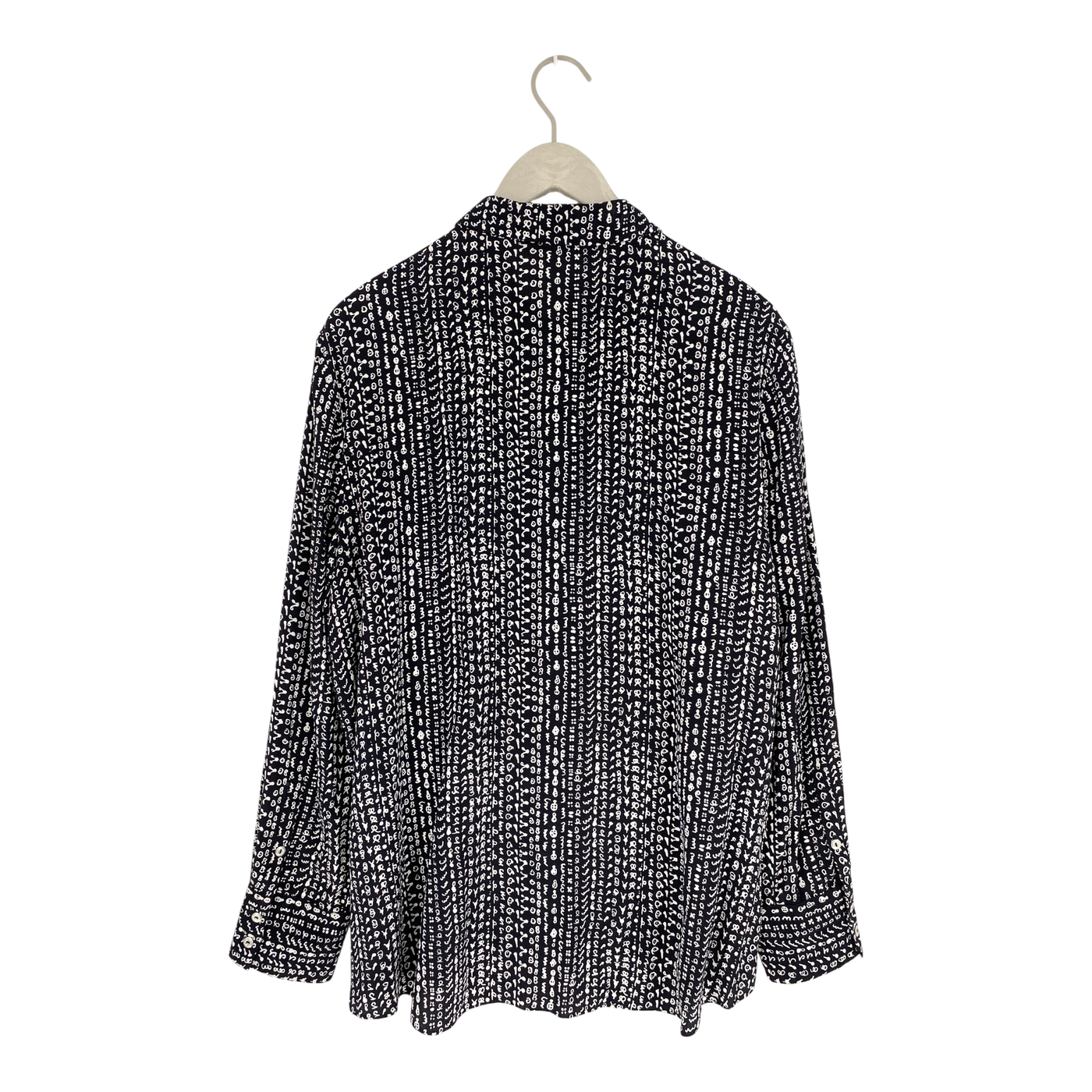 Marimekko nitta silk shirt, black/white | woman 46