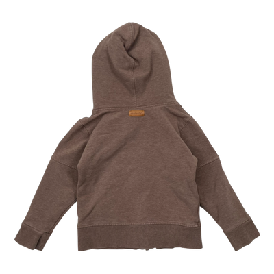 Metsola zipper hoodie, brown | 86/92cm