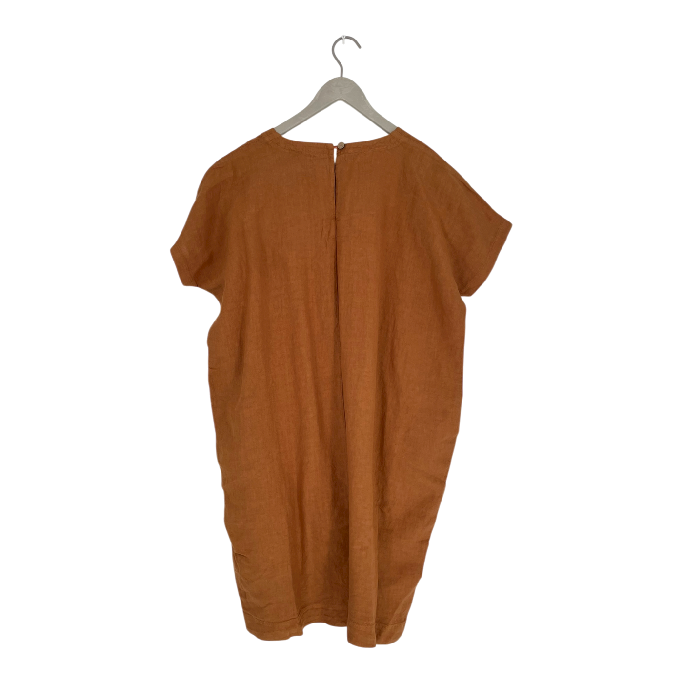 Papu boxy linen dress, caramel brown | woman S