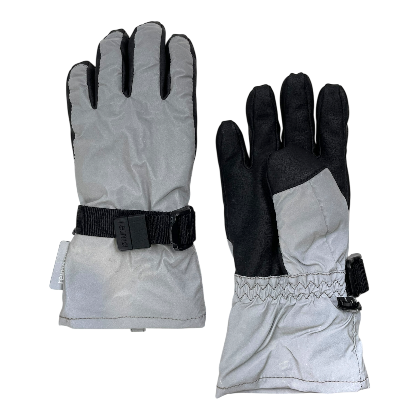 Reima refle winter gloves, black/silver | 2-4y
