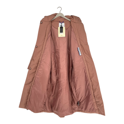Embassy of Bricks and Logs flin flon puffer coat, salmon pink | woman S