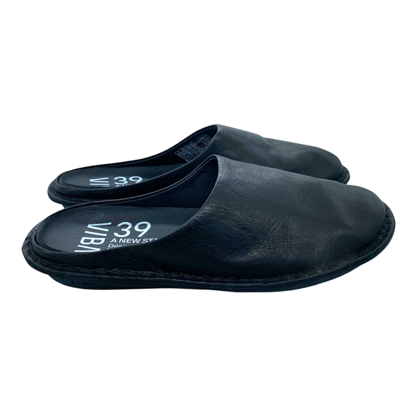 VIBAe Roma leather slippers, preto black | 39