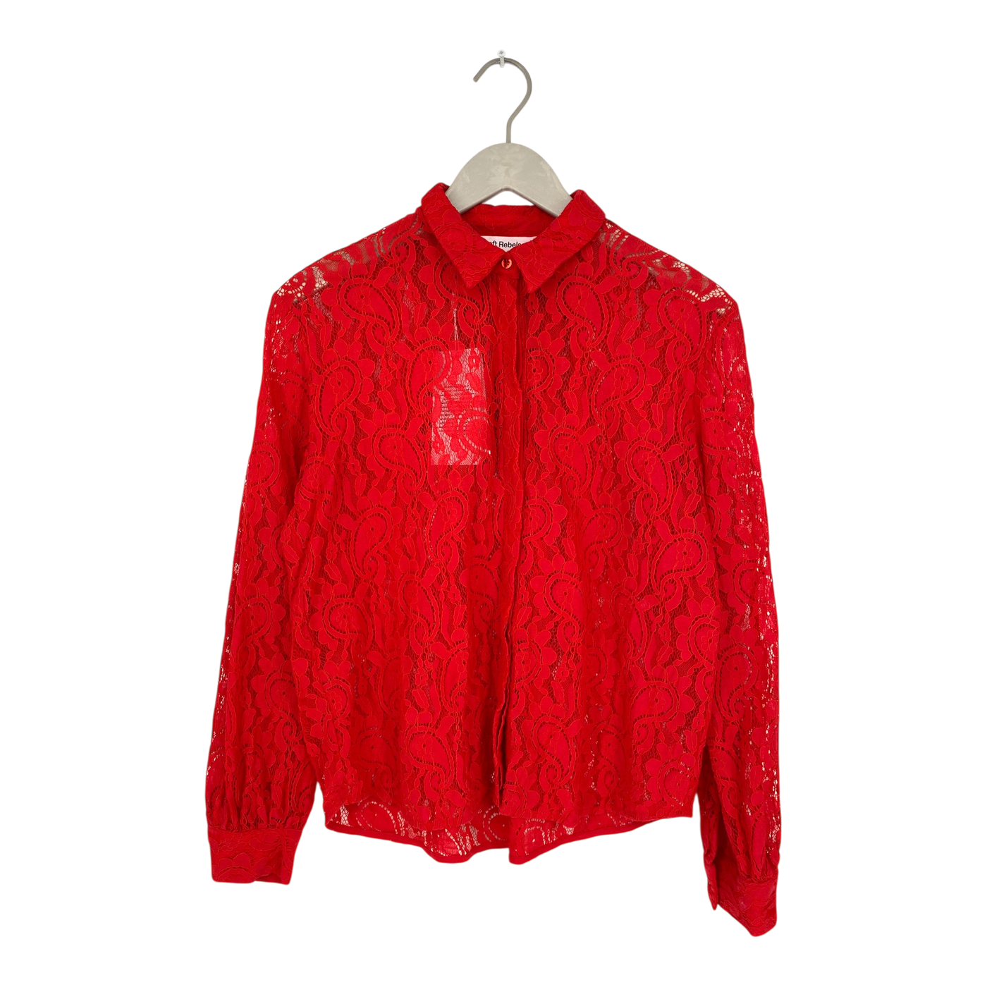 Soft Rebels dion lace shirt, red | woman L