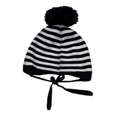 Metsola knit cotton beanie, stripe | 1-2y