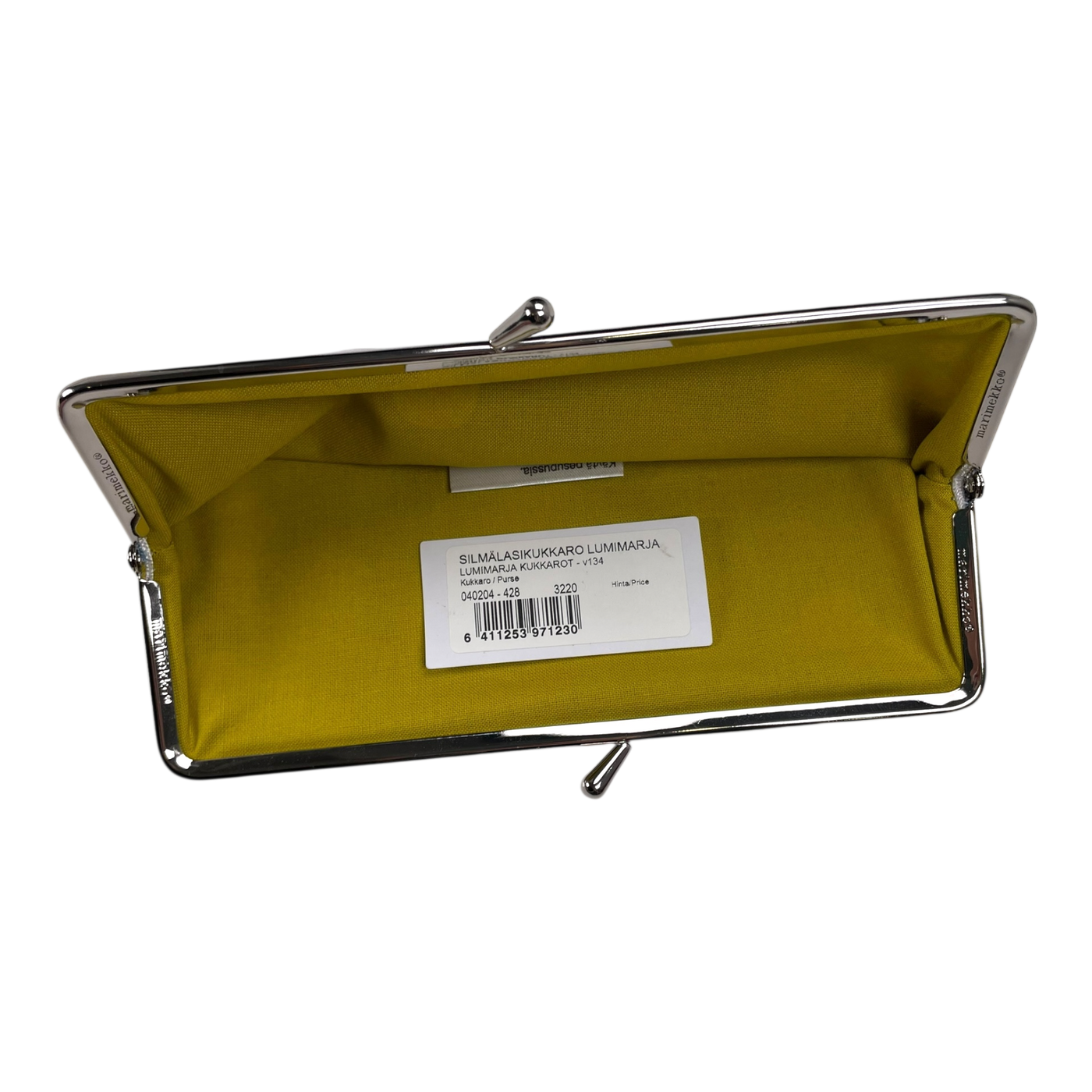 Marimekko clasp pouch, lumimarja